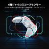Wireless Controller for P4 ProSlim Consoles, Wireless Gamepad with Dual Vibration, 6-Axis Gyro Sensor, and Audio, Compatible with PC Platforms (White)
