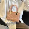 IELGY women's stylish and simple versatile shoulder handbag, textured messenger small square bag
