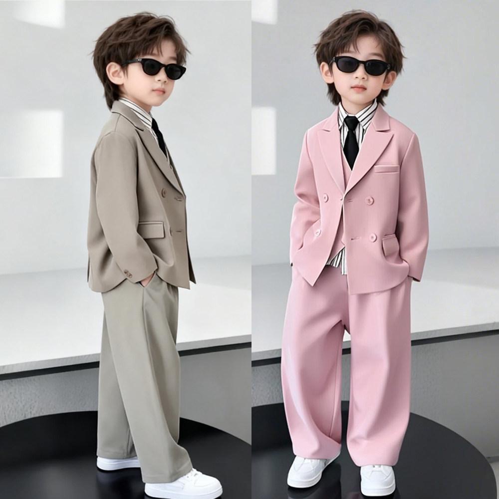 Boys' Spring Casual Suit Set - Formal Page Boy & Piano Performance Wear
