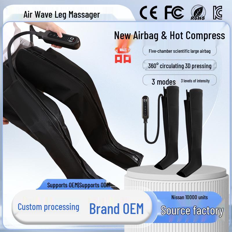 Personalized Air Pressure Leg Massager with Knee Heat Therapy and Thigh/Calf Massage