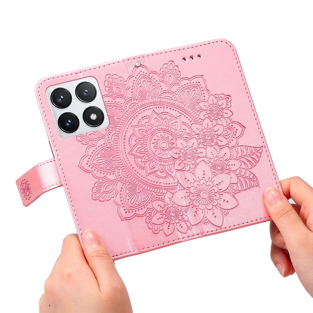 For Xiaomi 14T Pro Case Floral Pattern PU Leather Wallet Stand Phone Cover