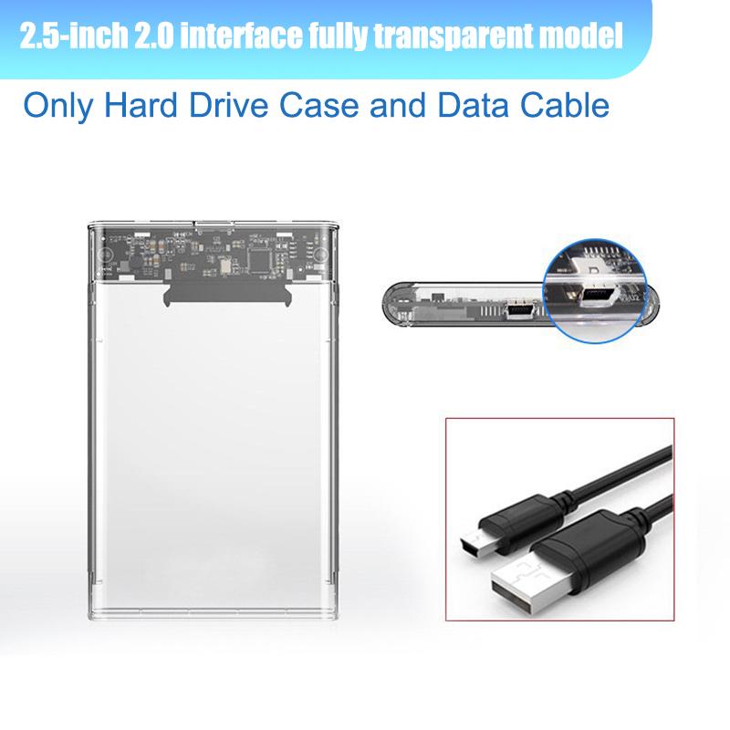 2,5-calowa obudowa na dysk twardy USB 3.1/2.0 Type C, obudowa na dysk SSD SATA, obudowa na zewnętrzny dysk twardy SSD lub HDD do notebooka