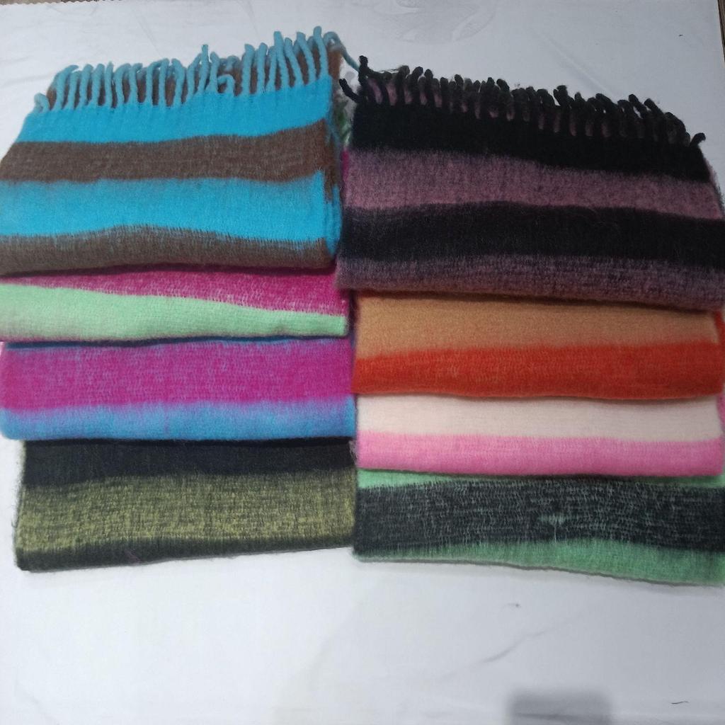 Damen Winter Farbblock Gestreifter Quasten Schal - Warm, Vielseitig, High-End Mode Halswärmer Schal.