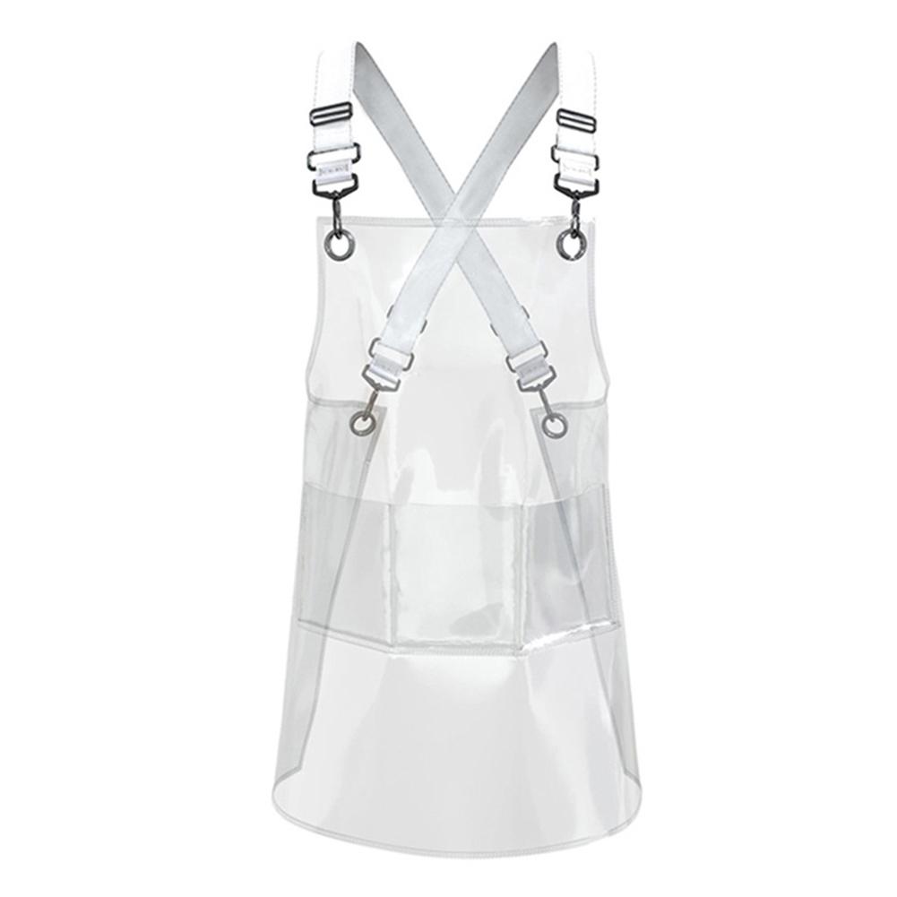 TPU Transparent Apron for Barber Chef Kitchen Baking Painting Oil-proof Aprons Fashion Men Women Antifouling Work Apron