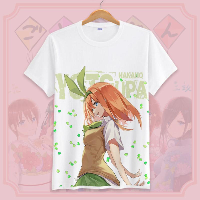Vintage Washed The Quintessential Quintuplets Nakano Quintuplets Rom Com Anime Graphic T-shirt Men Printed Tee Summer Fashion Clothing Tops Streetwear