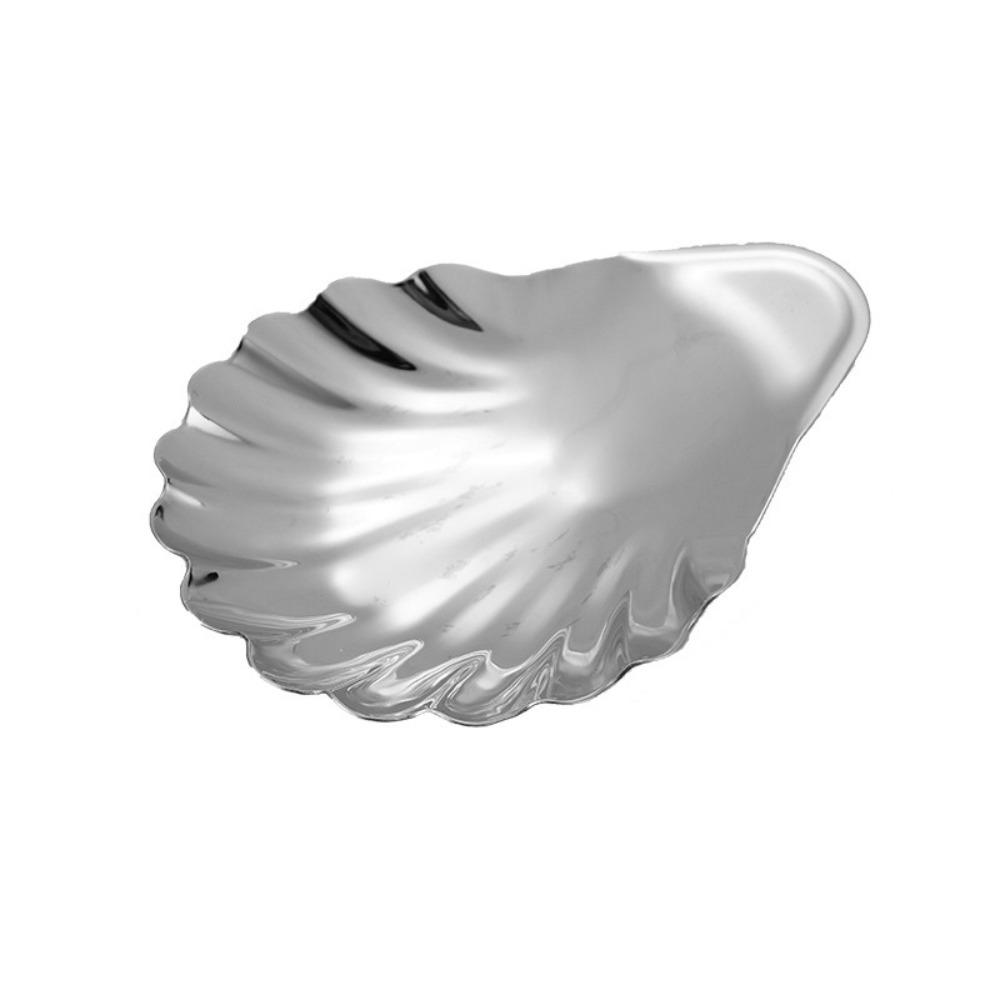 304 Stainless Steel Shell Shaped  Dessert Dish Retro Cheese Dish  Table Decoration