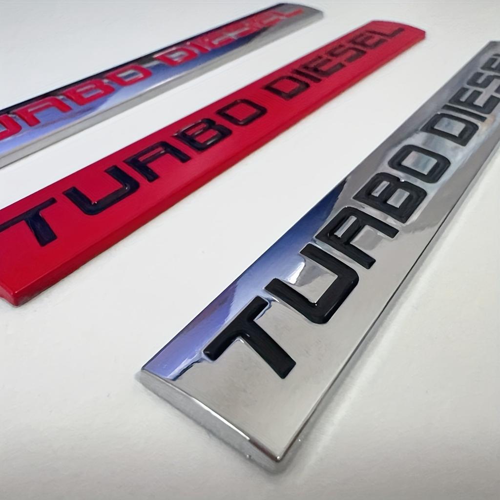 3d Chrome Metal Rear Trunk Car Badge Logo Turbo Diesel Emblem Sticker Body Decal Adhesive Stickers Accessories