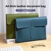 1/3pcs Pu Leather Folder A4 File Bag Multi-function Storage Bag Data Storage Bag Briefcase Exam Data Bag