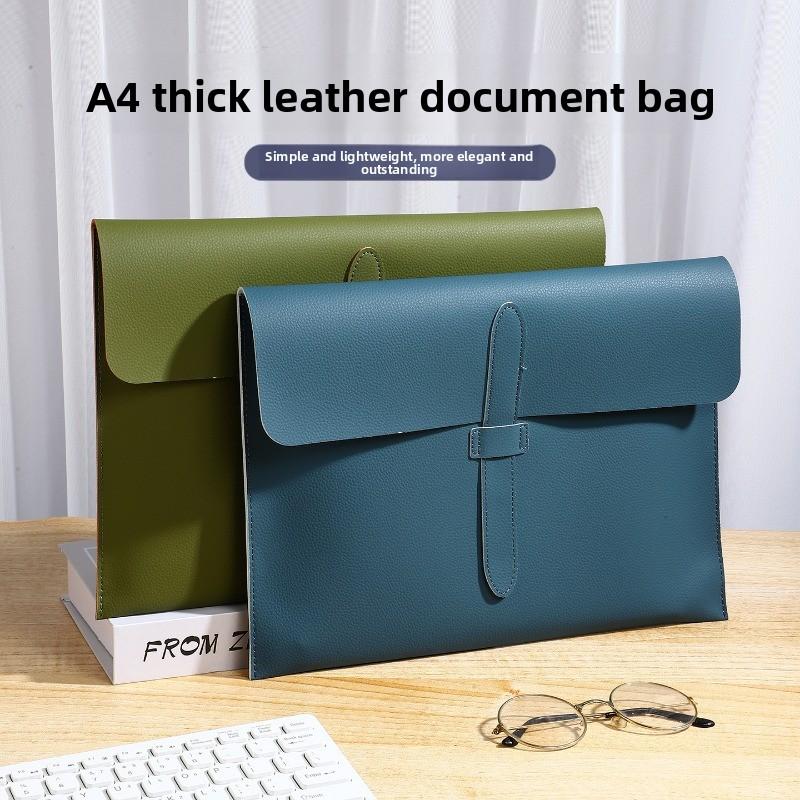 1/3pcs Pu Leather Folder A4 File Bag Multi-function Storage Bag Data Storage Bag Briefcase Exam Data Bag