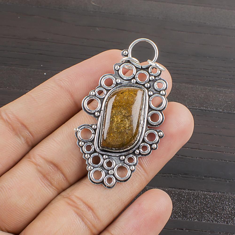 Natural Bronzite Gemstone 925 Sterling Silver Jewelry Designer Pendant 2  AJP-2469