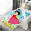 Cartoon H-Heidi, Girl of the Alps Throw Lightweight 240g Flannel Blanket Soft Skin-friendly for Summer Cooling
