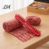 Portable Braiding Loom Long Knitting Hook Set, Beginner for DIY Hat Accessories Scarf Shawl, Plastic Rectangular Yarn Weaving with Crochet Adjustable