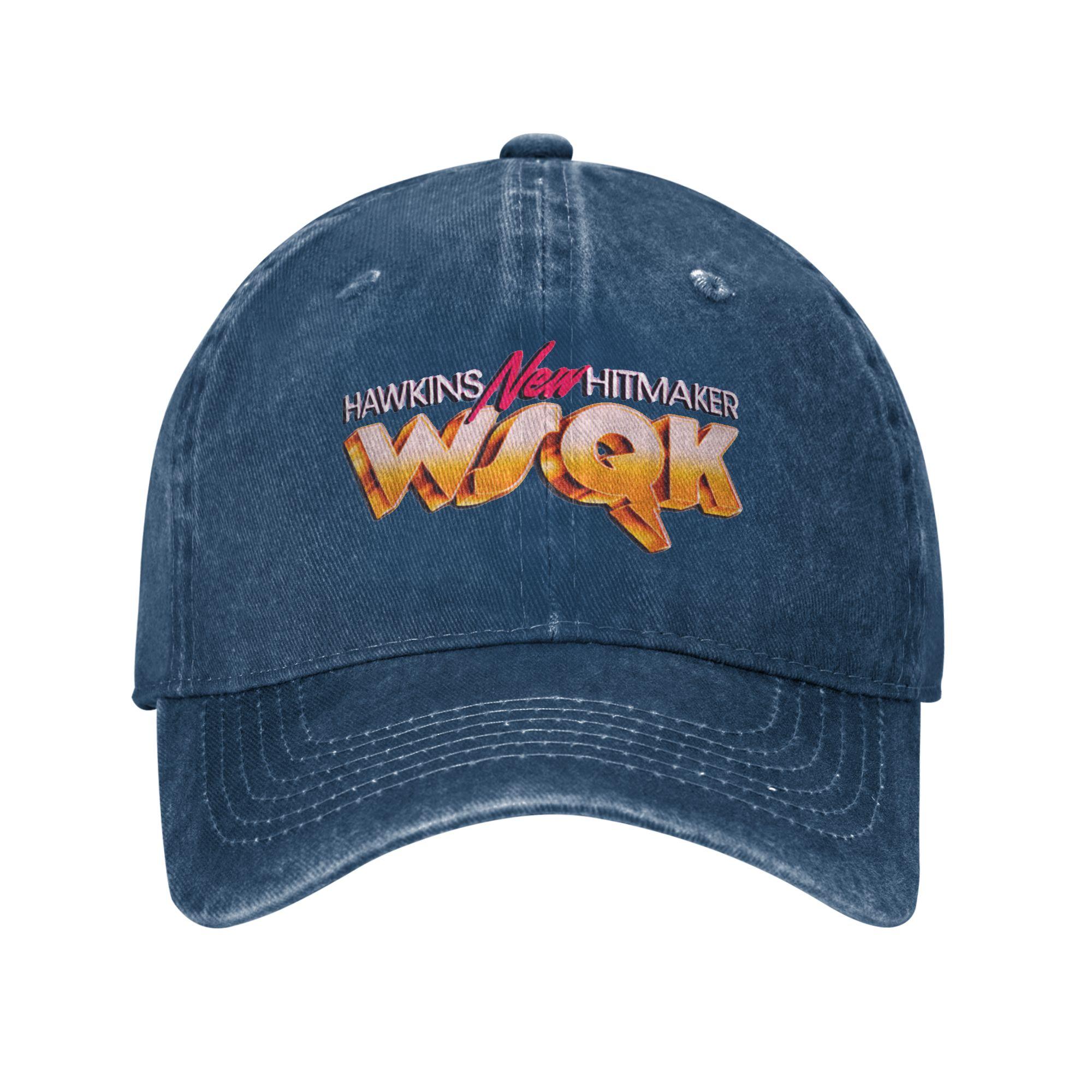 

Hawkins New Hitmaker WSQK Washed Baseball Cap y2k Cool Sun Trucker Hat Summer Couple Women Outdoor Gym Baseball Caps One Size