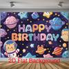 Party Backdrop Astronaut Space Cartoon Flat Planets Cats Inch Cafe Restaurant Photo Background Decor Birthday Party Decor
