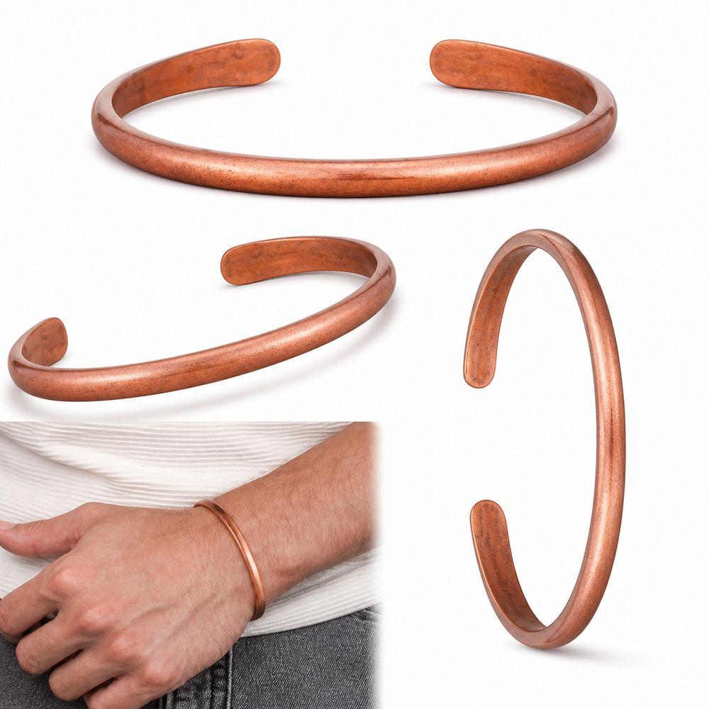 Bracciale a polsino impermeabile Puro Rame Bracciale a polsino in rame Unisex Bracciale per Uomo e Donna