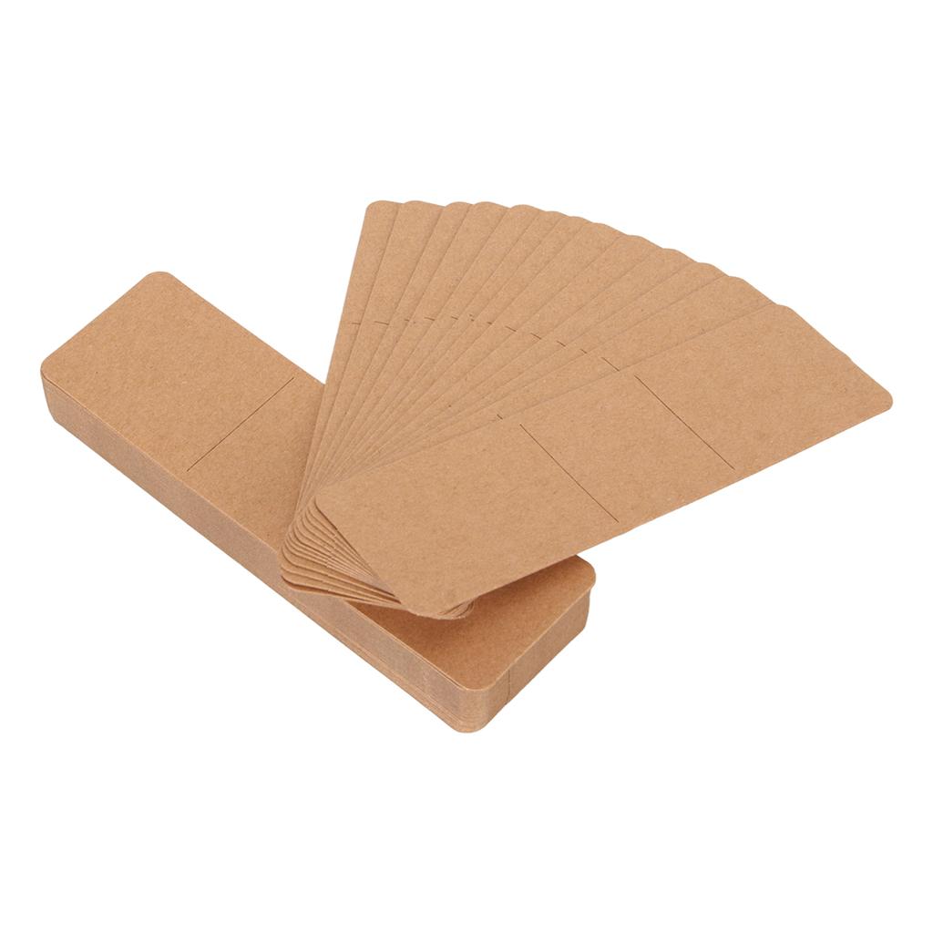 200pcs Kraft Bookmark Sleeves Blank Stable Support Portable DIY Bookmark Holder for Party