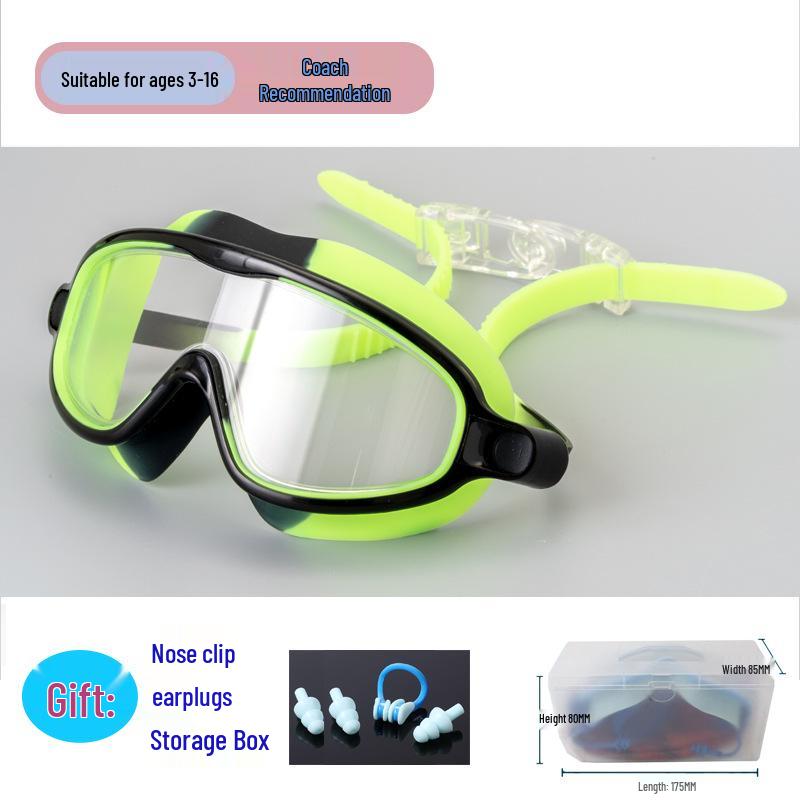 Best-Selling Kids' Large Frame Anti-Fog Waterproof Swim Goggles