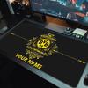 Borussia Individueller Name Große Größe Mauspads Große Gaming-Tischunterlage Rutschfest Laptop Tablet Großes Mauspads XXL Matte Mini-PC Spielmatte Mit Verriegeltem Rand