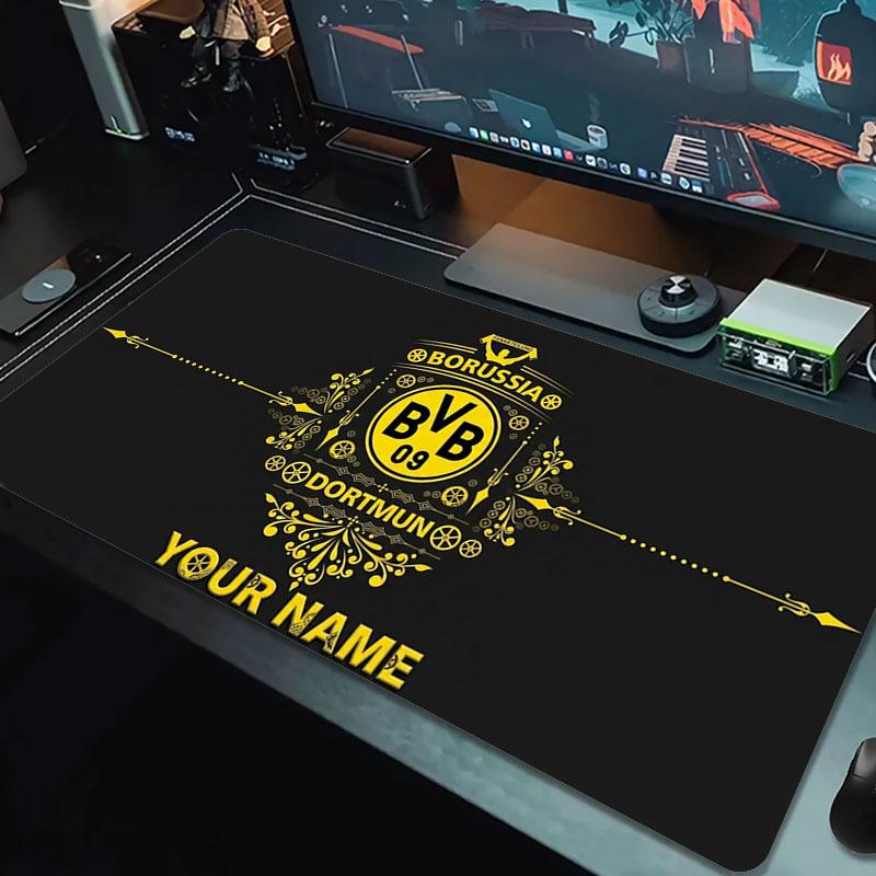 Borussia Individueller Name Große Größe Mauspads Große Gaming-Tischunterlage Rutschfest Laptop Tablet Großes Mauspads XXL Matte Mini-PC Spielmatte Mit Verriegeltem Rand