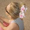 Zestaw 6 szt. dużych kwiatowych spinek do włosów - słodki i prosty styl, antypoślizgowy uchwyt dla kobiet i dziewcząt, idealny do kucyków i upięć Akcesoria do włosów