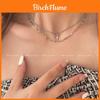 Nuovo Arrivo 2022 Collana in Acciaio di Titanio Europea e Americana per Donna Catena Clavicolare Cool e Minimalista con Lucchetto