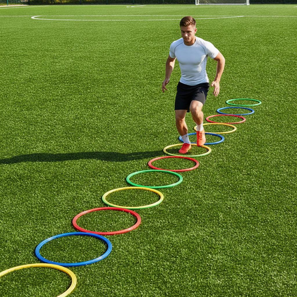 Agility Rings for Soccer Basketball Training, Kids Hopscotch Exercise