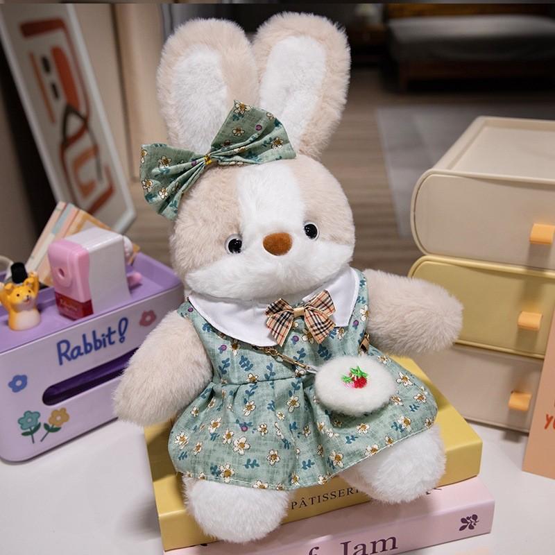 Skirt Rabbit Flower Plush Toy Wear Dress Bunny Doll Kid Birthday Decoration Gift