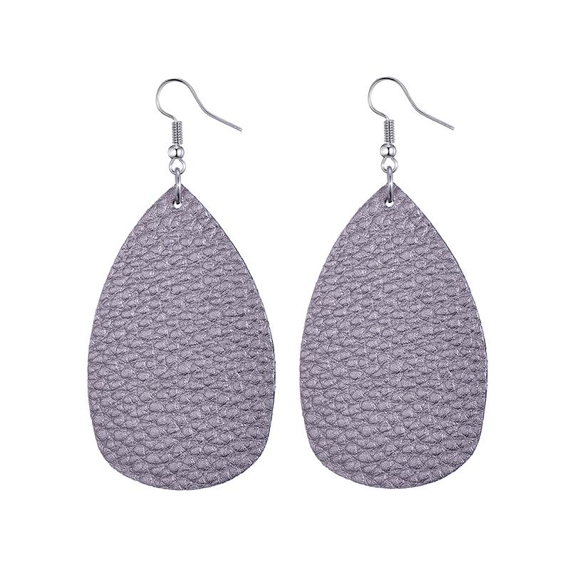 Fashion Leather Earrings Lightweight Faux Leather Leaf Earrings Teardrop Dangle Handmade For Women Girls Jewelry Wholesale