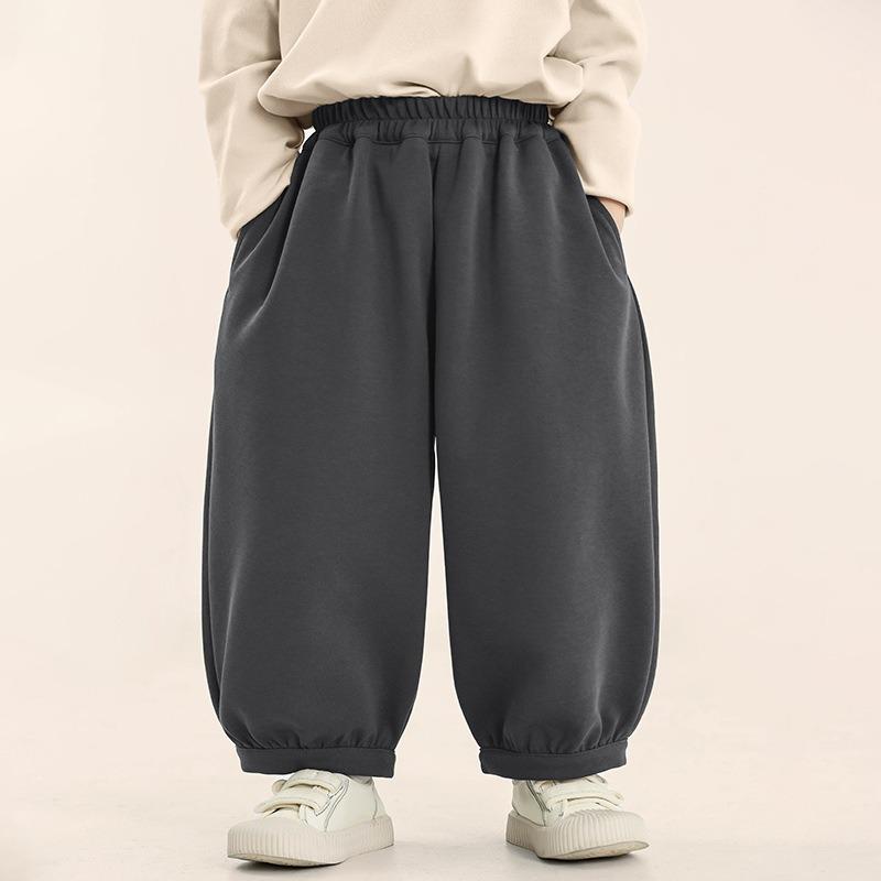 Pantalones Largos Lisos Holgados Estilo Coreano para Niños, Pantalones Casuales