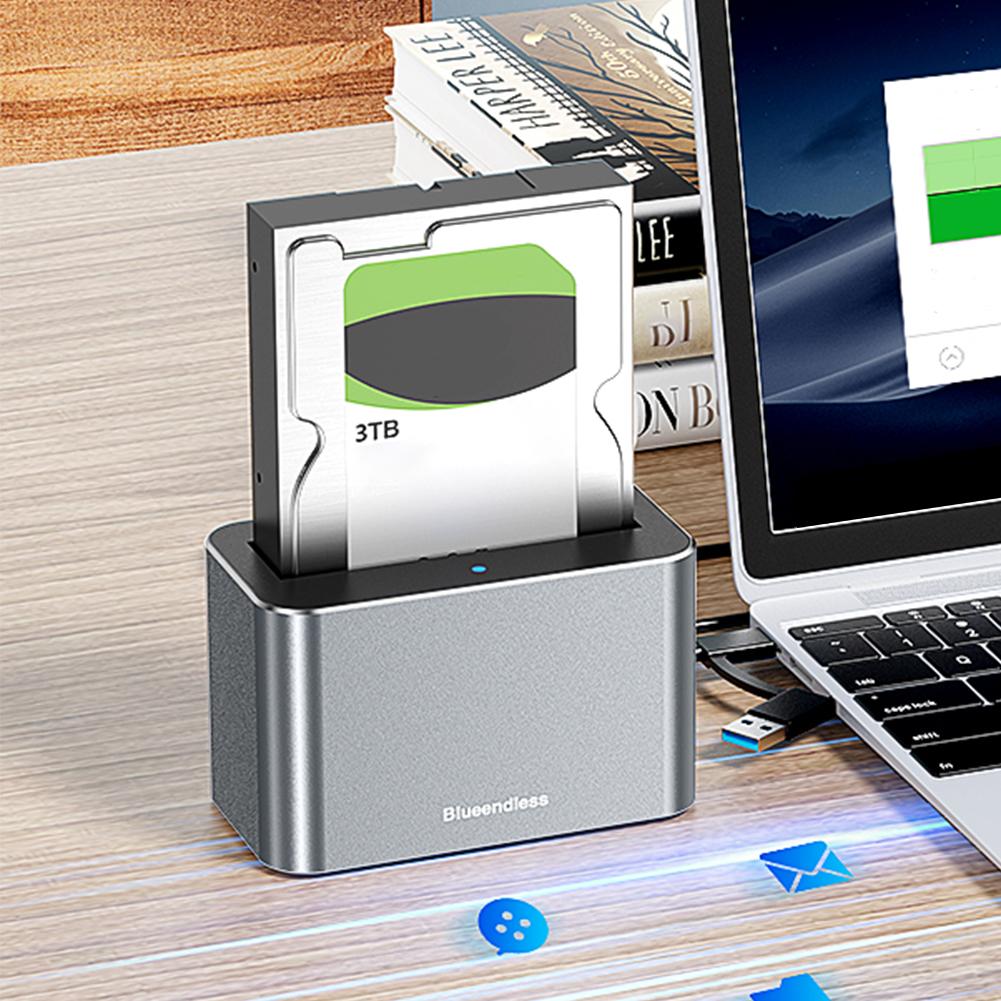 Hard Drive Dock SAS To USB 3.0 Adapter Support Up To 20TB Reader Converter Docking Station for 2.5/3.5 Inch SATA/SAS HDD SSD