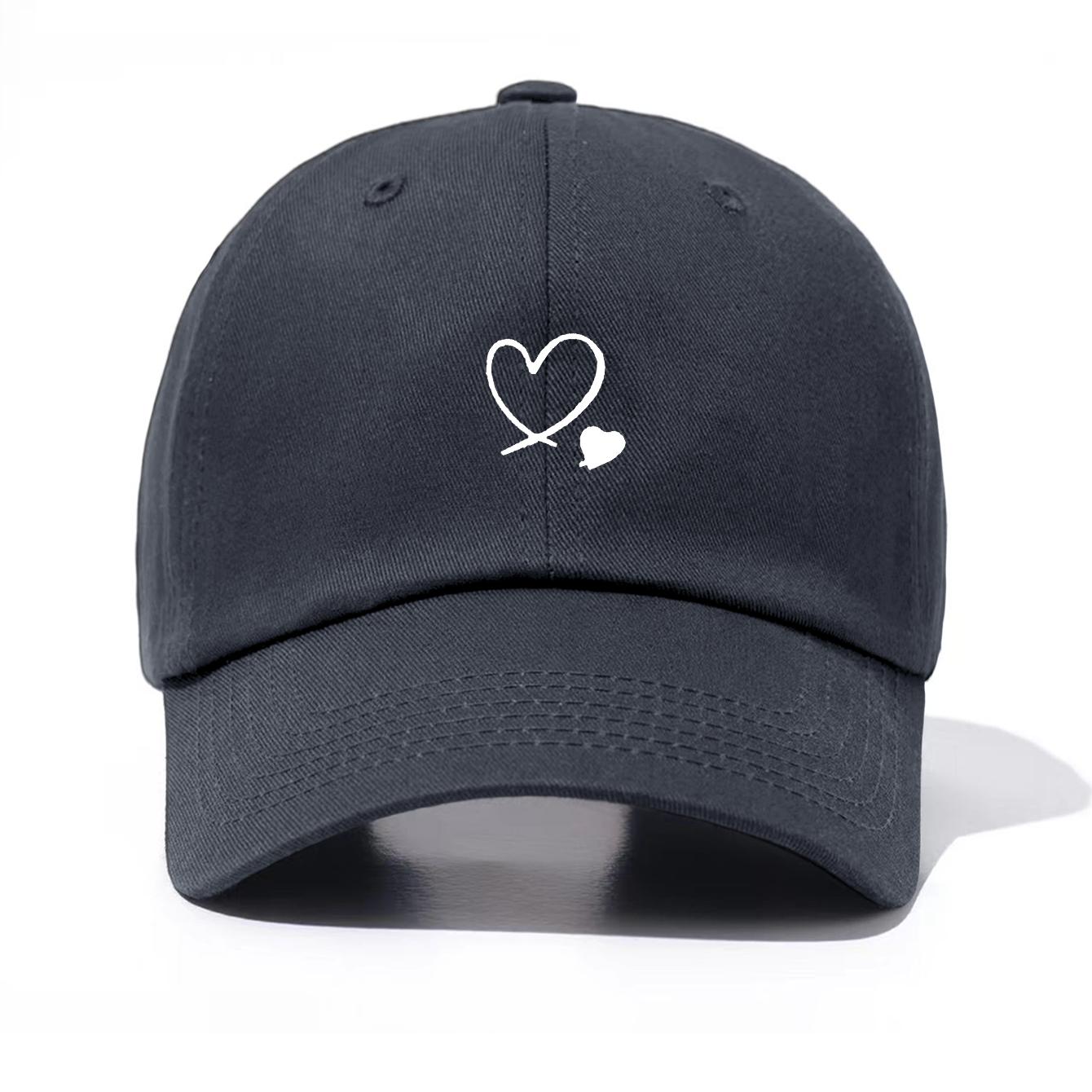 

1 Piece Hearts Print Baseball Cap For Men & Women, Classic Casual Stylish, Perfect Gift For Families And Friends серый