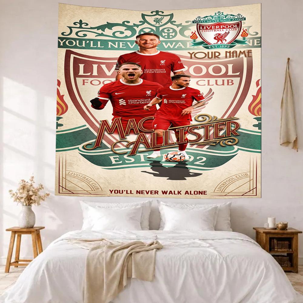 Liverpool Fc Custom Your Name Wall Decor Tapestry Art For Pet Memorial Birthdaywedding Party Backdrop Family Gift