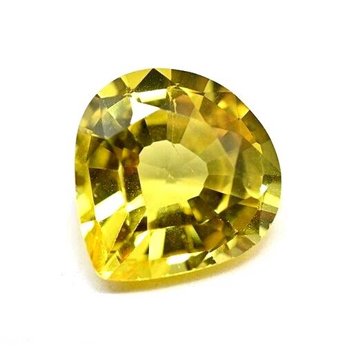 Excellent Yellow Sapphire Natural Pear Cut 12-14 Ct Certified Loose Gemstone