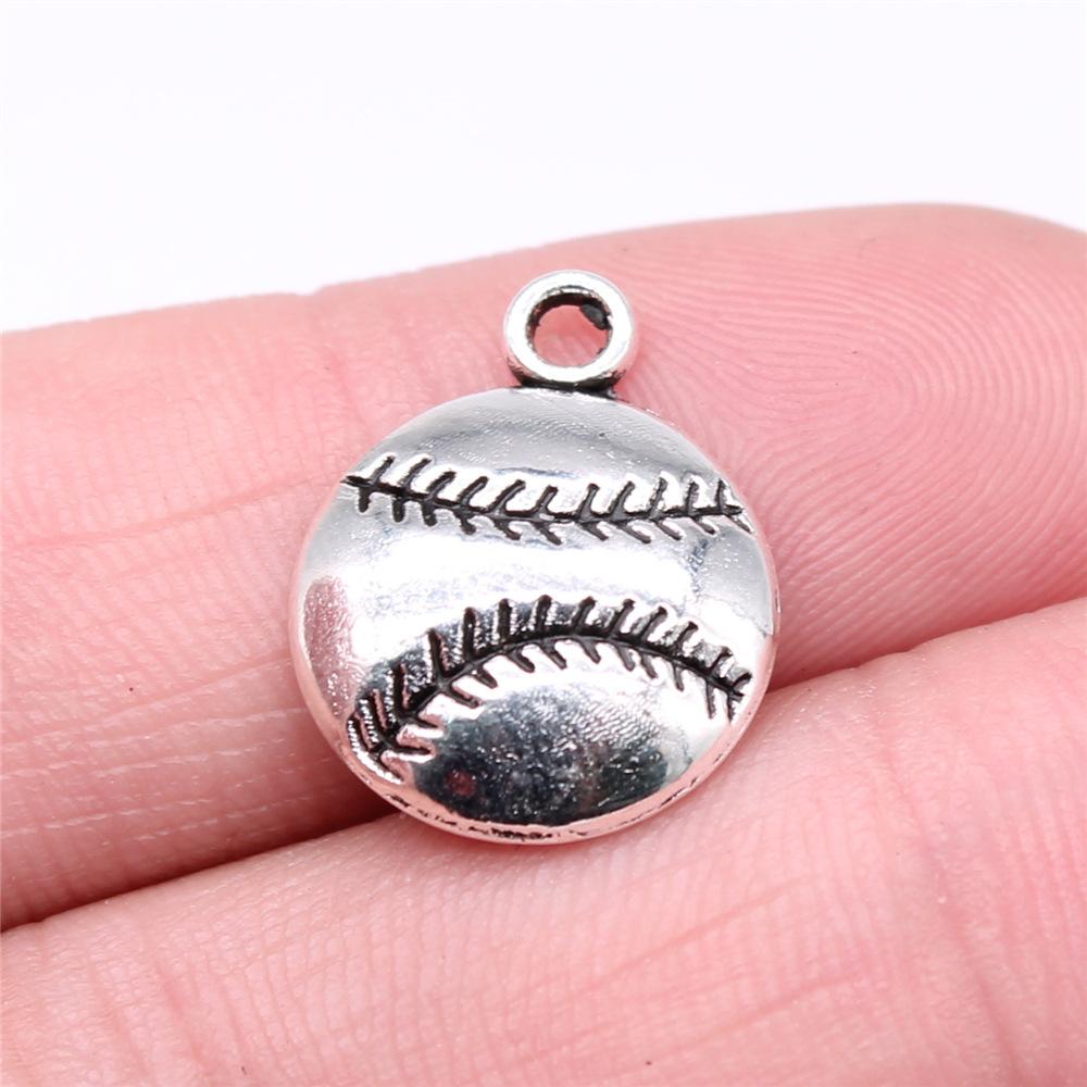 20pcs Sport Charms Baseball & Softball Charms Antique Bronze Silver Color Pendants DIY Crafts Making Findings For Jewelry Making