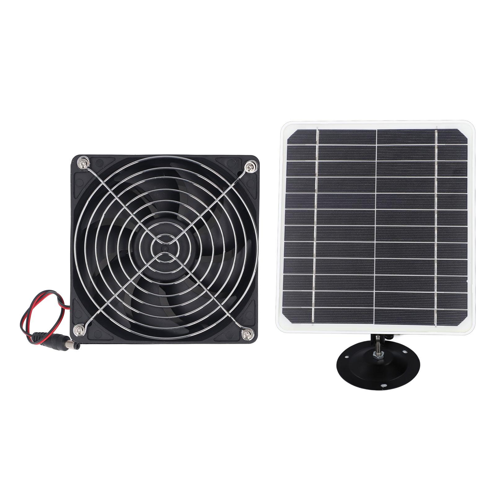 

6.5 Inch Solar Powered Exhaust Fan 50W 12V ABS Monocrystalline Silicon Solar Panel Ventilation Fan Kit for Round Pipe