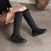 35--44 Stivali Suola Spessa Tacco Inclinato Stivali da Neve Donna Velluto Ispessito Stivali Imbottiti Stivali Lunghi Scarpe da Donna