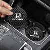 Hvqrm7 2Pcs Car Water Cup Pad Car Emblem Coaster For Honda Civic Accord Crosstour Spirior Odyssey Avancier UR-V Sienna Elysion CR-Z