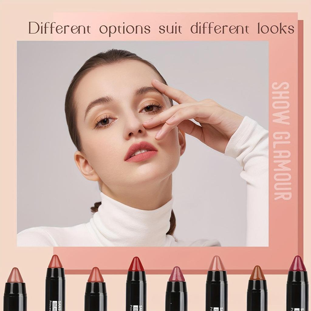 Rossetto idratante glitterato lucido Rossetto impermeabile resistente Lucidalabbra opaco perlato ad alta pigmentazione Regalo di trucco perfetto per le donne