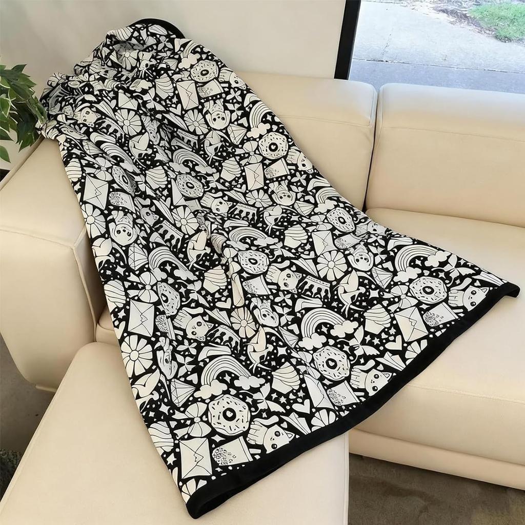 Color Your Own Blanket Washable Fuzzy Velvet Creative Art Project with Markers for Holiday Arts Crafts Activity Party