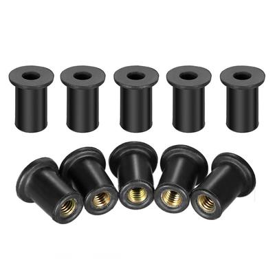 10pcs Motorcycle M4 M5 Metric Rubber Well Nuts Windscreen Fairing Cowl Anodized Aluminum Moto Screws Bolts Accessories