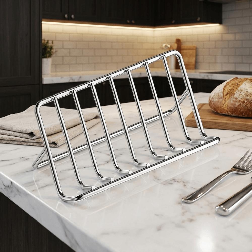 Non-slip Stainless Steel Soap Rack Space Saving Rustproof Soap Holder with Drain Tray Ventilated Soap Storage Box Kitchen