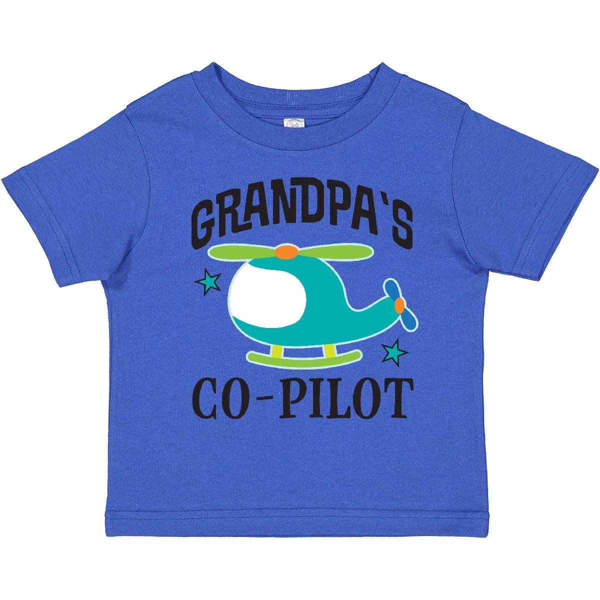 Inktastic Grandpas Co-Pilot Grandson Toddler T-Shirt Pilot Future Grandpa Boys 110
