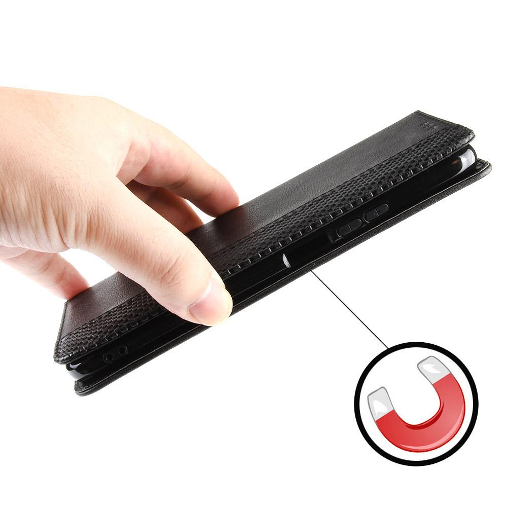 For Google Pixel 8 Magnetic Closure Phone Case PU Leather Cover Stand Wallet Retro Phone Protector