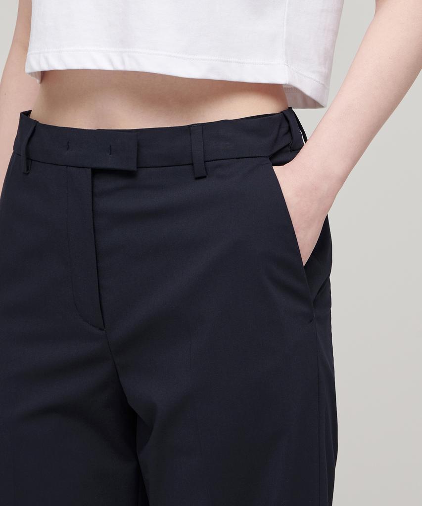 MUSINSA STANDARD WOMAN [Cooltandard] Women'S Straight Hidden Banding Slacks [Navy]