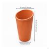 Sauce Cup Ribbed Dipping Tapered Salad Dressing Container for Picnic, Desk, Car Orange