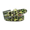Waist Belt Rhinestones Buckle Leopard Print Chain Costume Belt for Wrap Dress Waist Belt for Suit Skirt Jeans Jewelry