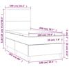 Box Spring Bed with Mattress Cream 100x200 cm Fabric