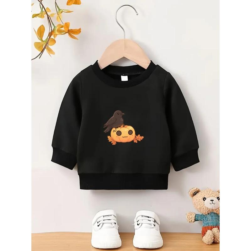 Kids Sweatshirt,Soft and Cute Simple Fashion Print Pattern, Durable Wrinkle Resistant Baby Spring and Autumn Thin Round Neck Hoodie
