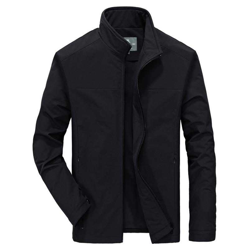 

Ветровка Быстросохнущая стойка с воротником Повседневная мужская боевая куртка Пальто M чёрный