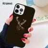 Black Reindeer Deer soft Phone Case Cover For iPhone 17 Air 16 15 14 plus 11 12 13 pro max coque Shell Fundas